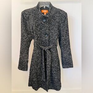Michael Kors Wool Blend Tweed Coat Women’s Size 8 Black/White
